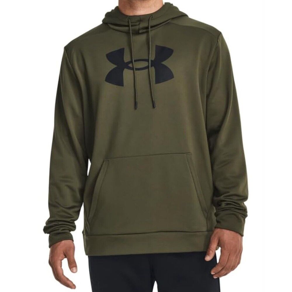 Under Armour UA Fleece Big Logo Graphic Hoodie Mens Size S Marine Od Green